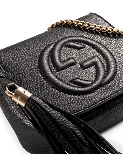 gucci black bag with chain|gucci chain detail handbags.